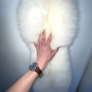 Thick fox fur stole